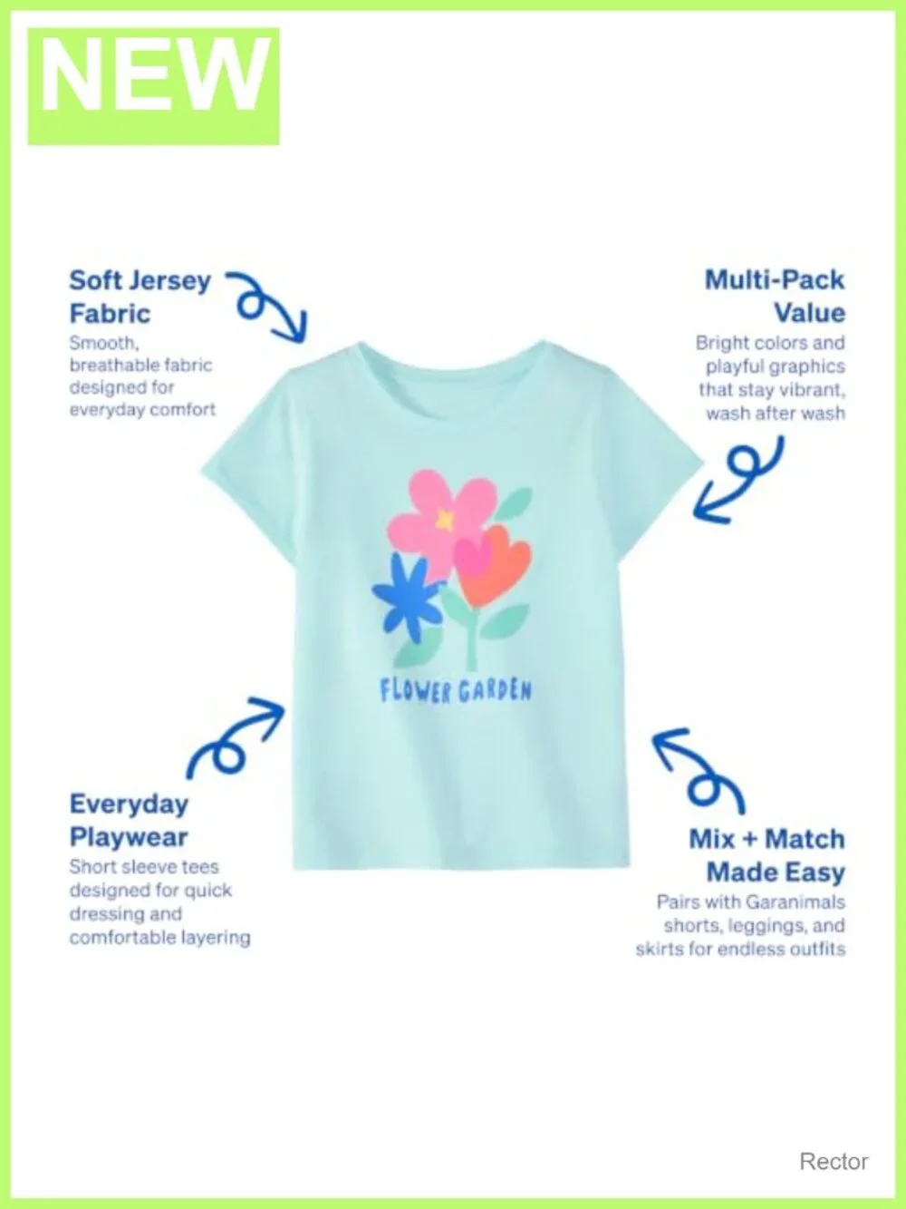 Toddler Girls 4-Pack Short Sleeve Crew Neck Tee T-Shirt Set